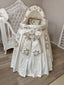 Hooded Dressed Moses Basket, Long Skirt & Stand