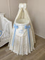Dressed Moses Basket, Long Skirt & Stand