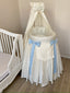 Dressed Moses Basket, Long Skirt & Stand