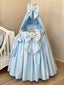 Dressed Moses Basket, Long Skirt & Stand