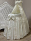 Dressed Moses Basket, Long Skirt & Stand